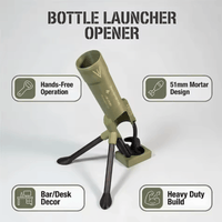 MortarMate™ Tactical Mortar Bottle Opener — Hands-Free Cap Launcher | Man Cave Gift