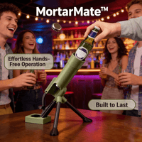 MortarMate™ Tactical Mortar Bottle Opener — Hands-Free Cap Launcher | Man Cave Gift